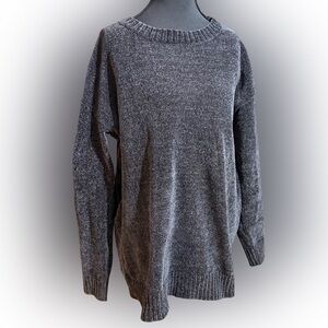 Cozy Chenille Women's Crewneck Sweater - Charcoal Gray Sz Sm by Shop the Mint